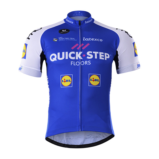 Maglia Quick Step Manica Corta 2017 blu